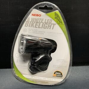 Nebo Bike Light 6 White Led, 50 Hrs Run Time. Shock Resistance, Water Resistant